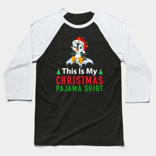 Costume This Is My Christmas Pajamas Penguin Santa Baseball T-Shirt